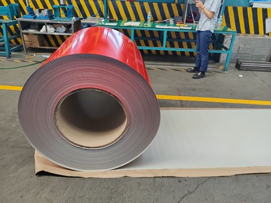 comprar Bobina de Aço Pré-Pintada 2/1 com Tinta Traseira de 5–15 µm e Largura de 700–1250 mm para Telhados e Fabricação de Painéis online manufacture