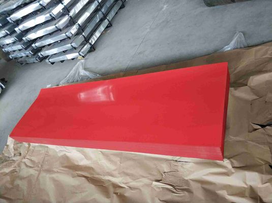 comprar Chapas de telhado de aço ondulado revestidas de cor vermelha por galvalume para telhado e revestimento de parede online manufacture
