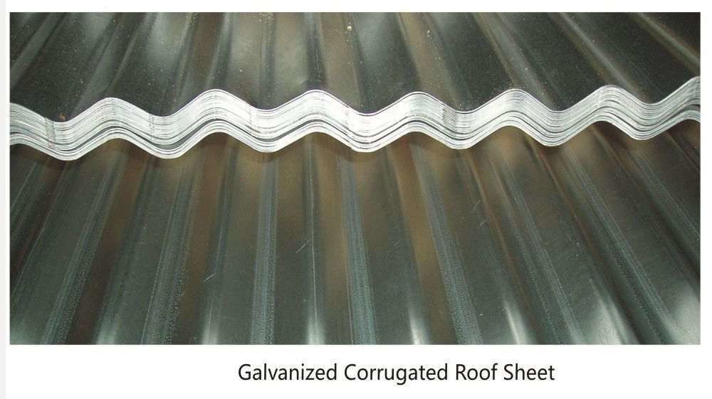 AS 1397 G550 Folha de telhado galvanizado galvanizado com perfil de onda de 76 mm e revestimento de zinco de 40 ‰ 275 g/m2