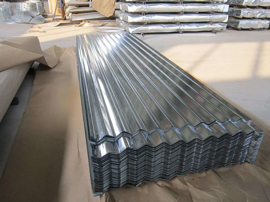 AS 1397 G550 Folha de telhado galvanizado galvanizado com perfil de onda de 76 mm e revestimento de zinco de 40 ‰ 275 g/m2