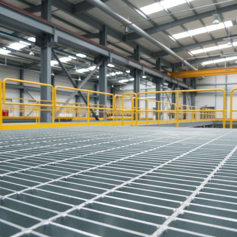 Grelha de Barras Galvanizada a Quente de Alta Resistência 50x5mm para Rampa de Caminhão e Plataforma de Carga Pesada