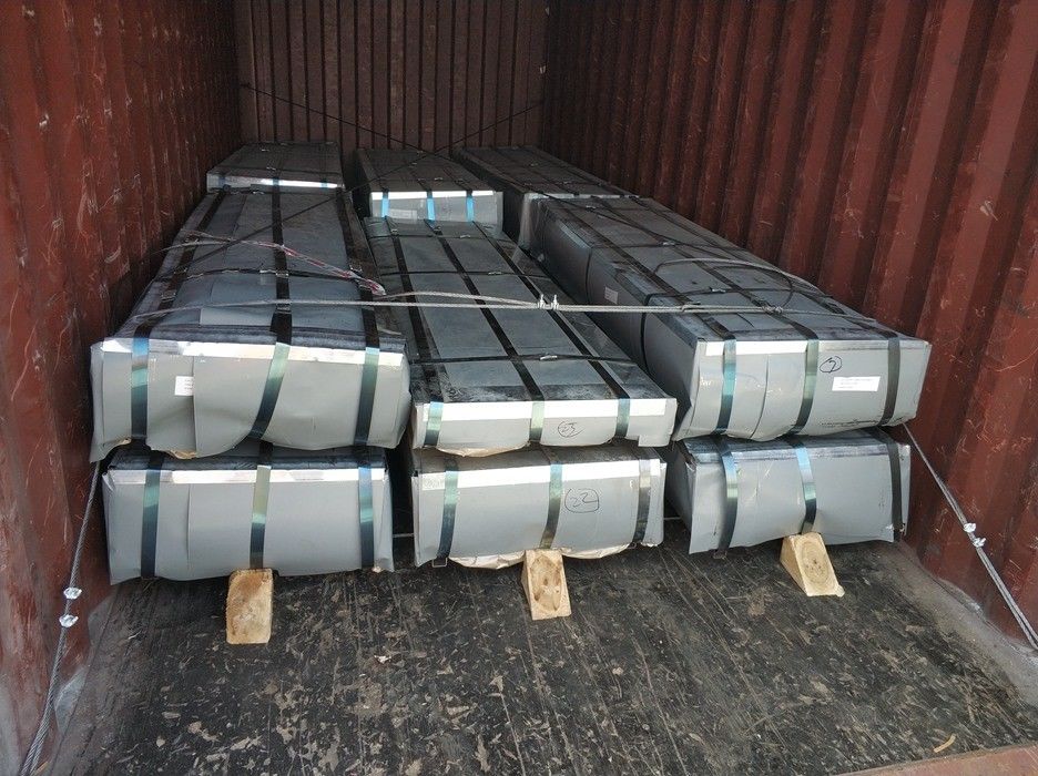 AS 1397 G550 Folha de telhado galvanizado galvanizado com perfil de onda de 76 mm e revestimento de zinco de 40 ‰ 275 g/m2